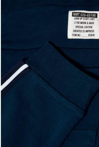 Name it KIDS joggingbroek met zijstreep donkerblauw Jongens Stretchkatoen 152 - Foto 2