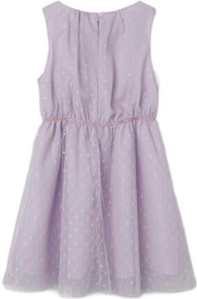 Name it KIDS jurk NKFVABOS met stippen lila Paars Meisjes Polyester Ronde hals 164 - Foto 3