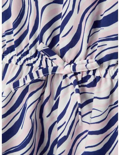 Name it KIDS jurk NKFVINAYA SPENCER FFFF met all over print en volant Wit Meisjes Polyester Ronde hals 116 - Foto 2