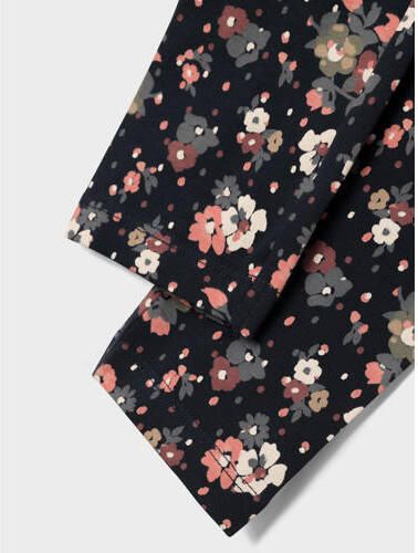 Name it KIDS legging NKFVIVIAN met all over print donkerblauw meerkleurig Meisjes Stretchkatoen 164