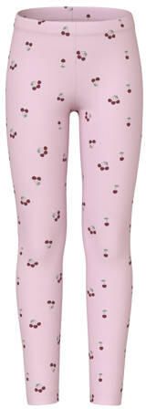NAME IT KIDS legging NKFVIVIAN met all over print roze zwart (set van 2) Meisjes Stretchkatoen - Foto 4