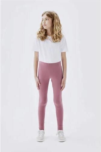Name it KIDS legging NKFVIVIAN Roze Meisjes Stretchkatoen Effen 116 - Foto 4