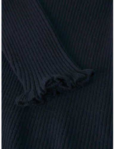 NAME IT KIDS longsleeve donkerblauw Meisjes Viscose Ronde hals Effen - Foto 3