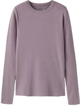Name It Shirt met lange mouwen NKFNAKAL LS TOP NOOS in basisvorm en licht geribbelde kwaliteit - Foto 5