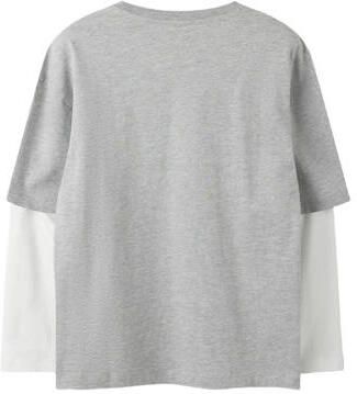 NAME IT KIDS longsleeve met tekst grijs Jongens Katoen Ronde hals Tekst - Foto 3