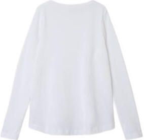 Name it KIDS longsleeve NKFVIOLINE wit Meisjes Katoen Ronde hals Effen 122 128 - Foto 2