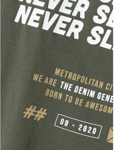Name it KIDS longsleeve NKMNOAM van biologisch katoen donkergroen Jongens Katoen (biologisch) Ronde hals 158 164 - Foto 2
