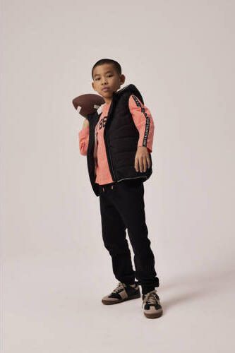 Name it KIDS longsleeve NKMNONO met backprint koraaloranje zwart Jongens Sweat Ronde hals 122 128 - Foto 2