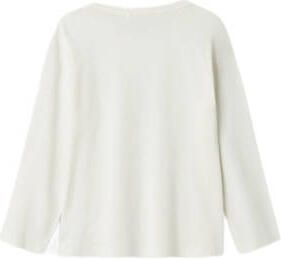 Name it KIDS longsleeve NKMVAGNO met printopdruk Ecru Jongens Katoen Ronde hals 122 128