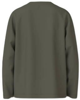 Name it KIDS longsleeve NKMVAGNO met printopdruk Groen Jongens Katoen Ronde hals 122 128
