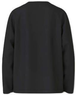 Name it KIDS longsleeve NKMVAGNO met printopdruk Zwart Jongens Katoen Ronde hals 134 140
