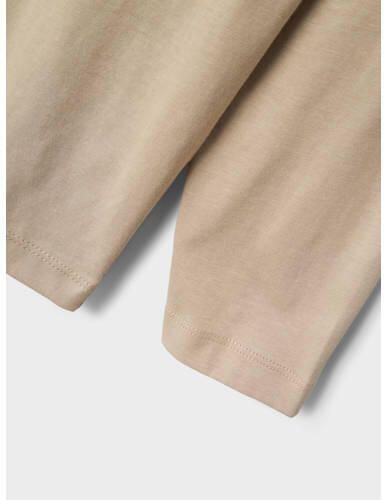 Name it KIDS longsleeve NKMVOBBO beige Jongens Katoen Ronde hals Effen 134 140