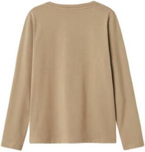 Name it KIDS longsleeve NKMVUX met printopdruk Bruin Jongens Stretchkatoen Ronde hals 122 128