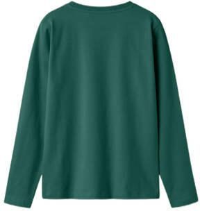 Name it KIDS longsleeve NKMVUX met printopdruk groen Jongens Stretchkatoen Ronde hals 158 164