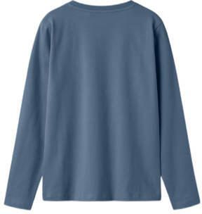 Name it KIDS longsleeve NKMVUX met printopdruk middenblauw Jongens Stretchkatoen Ronde hals 134 140
