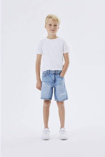 Name it KIDS loose fit denim short NKMSILAS medium blue denim Korte broek Blauw 116 - Foto 3