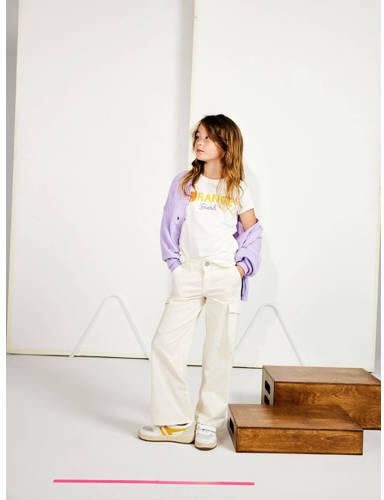 Name it KIDS loose fit jeans offwhite Broek Wit Meisjes Stretchdenim Effen 128