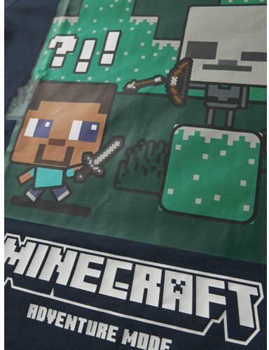 NAME IT KIDS Minecraft longsleeve donkerblauw Jongens Katoen Ronde hals - Foto 3