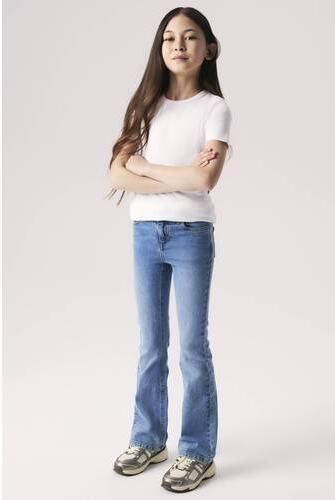 NAME IT KIDS mouwloze top wit rib gebreid Meisjes Stretchkatoen Ronde hals - Foto 4