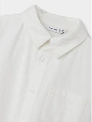 Name it KIDS overhemd NKMFAHER offwhite Wit Jongens Viscose Klassieke kraag 122 128 - Foto 3