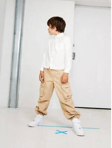 Name it KIDS overhemd NKMFAHER offwhite Wit Jongens Viscose Klassieke kraag 122 128 - Foto 2
