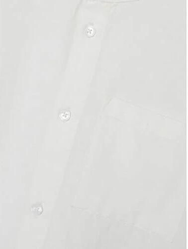 Name it KIDS overhemd NKMFAHER offwhite Wit Jongens Viscose Mao kraag Effen 122 128