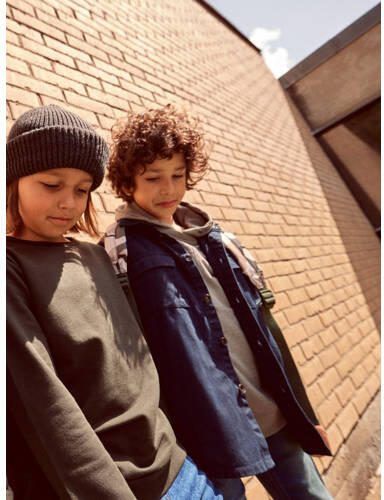Name it KIDS overshirt NKMTYPE donkerblauw Overhemd Jongens Katoen Klassieke kraag 122 128 - Foto 4