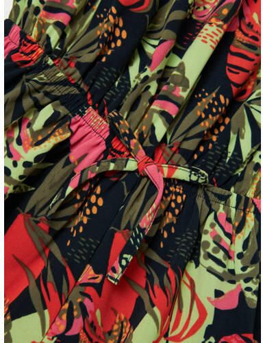 Name it KIDS playsuit NKFVINAYA met all over print donkerblauw groen rood Meisjes Polyester Boothals 140