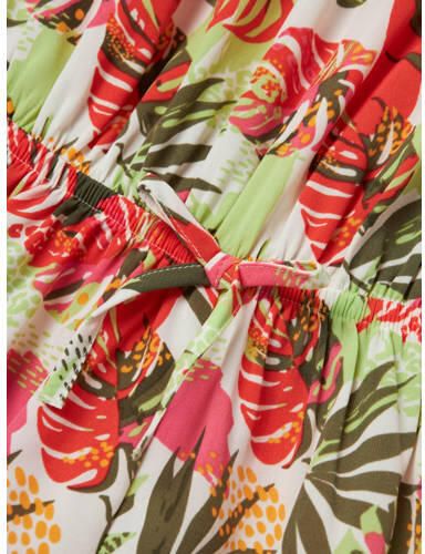 Name it KIDS playsuit NKFVINAYA met all over print groen ecru roze Meisjes Polyester Boothals 122 - Foto 3