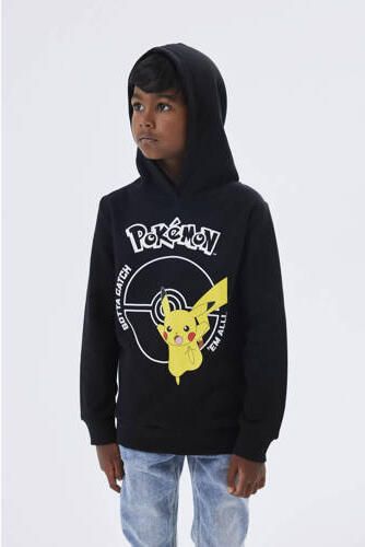 Name it KIDS Pokemon hoodie NKMNOSCAR met printopdruk zwart Sweater Printopdruk 122 128 - Foto 2