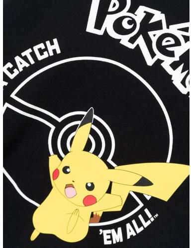 Name it KIDS Pokemon hoodie NKMNOSCAR met printopdruk zwart Sweater Printopdruk 158 164