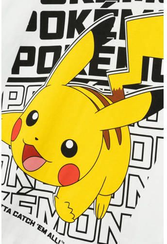 Name it KIDS Pokemon longsleeve met printopdruk wit Jongens Katoen Ronde hals 158 164 - Foto 2