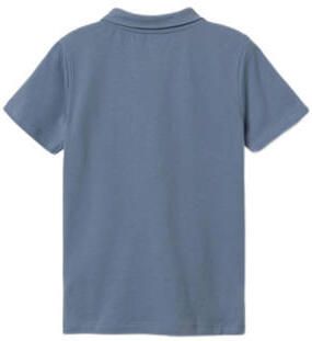 Name it KIDS polo NKMFVALDE middenblauw Jongens Katoen Polokraag Effen 122 128