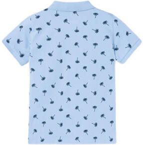 Name it KIDS polo NKMVOLO met all over print lichtblauw blauw Jongens Stretchkatoen Polokraag 122 128 - Foto 2