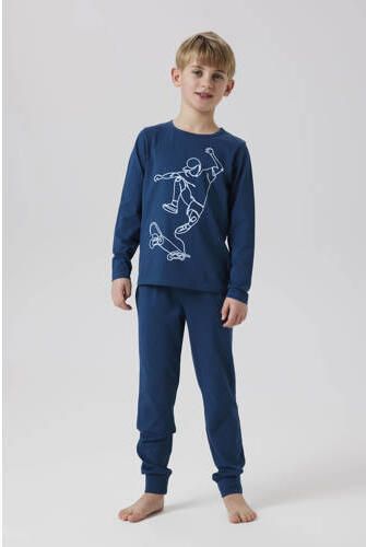 NAME IT KIDS pyjama donkerblauw Jongens Stretchkatoen Ronde hals Printopdruk - Foto 7