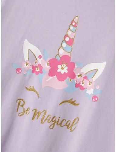 Name it KIDS pyjama NKFNIGHTSET MAGICAL lila Paars Meisjes Stretchkatoen Ronde hals 158 164 - Foto 3