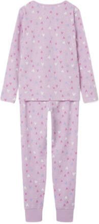 Name it KIDS pyjama NKFNIGHTSET roze Meisjes Stretchkatoen Ronde hals All over print 122 128 - Foto 2
