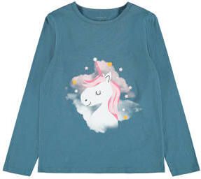 Name it KIDS pyjama NKMNIGHTSET blauwgroen wit roze Meisjes Katoen Ronde hals 134 140 - Foto 6