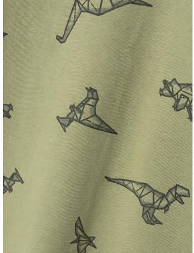 Name it KIDS pyjama NKMNIGHTSET DINO groen donkergroen Jongens Stretchkatoen Ronde hals 110 116 - Foto 3