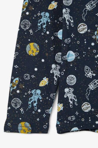 Name it KIDS pyjama NKMNIGHTSET donkerblauw Jongens Katoen Ronde hals All over print 110 116 - Foto 6