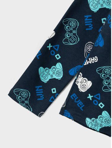 Name it KIDS pyjama NKMNIGHTSET donkerblauw Jongens Stretchkatoen Ronde hals 110 116 - Foto 2