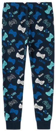 Name it KIDS pyjama NKMNIGHTSET donkerblauw Jongens Stretchkatoen Ronde hals 110 116 - Foto 3