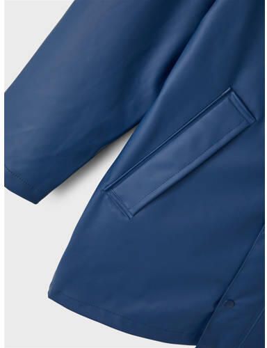 Name it KIDS regenjas NKNDRY RAIN middenblauw Meisjes Polyester Capuchon 134 - Foto 2