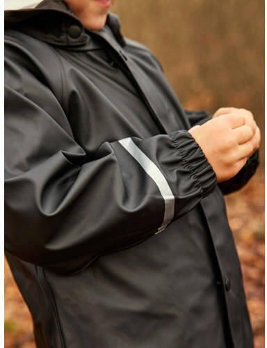 Name it KIDS regenpak Zwart Meisjes Polyester Capuchon Effen 104 - Foto 3
