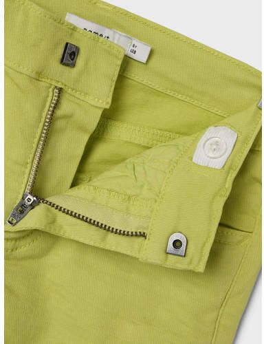 Name it KIDS regular fit bermuda NKMSILAS ISAK limegeel Korte broek Jongens Stretchkatoen 116
