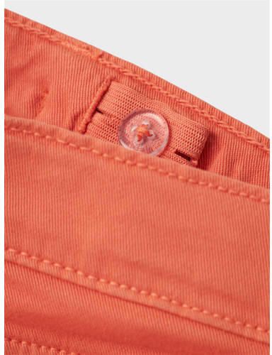 Name it KIDS regular fit bermuda NKMSILAS ISAK warm perzik Korte broek Oranje Jongens Stretchkatoen 128