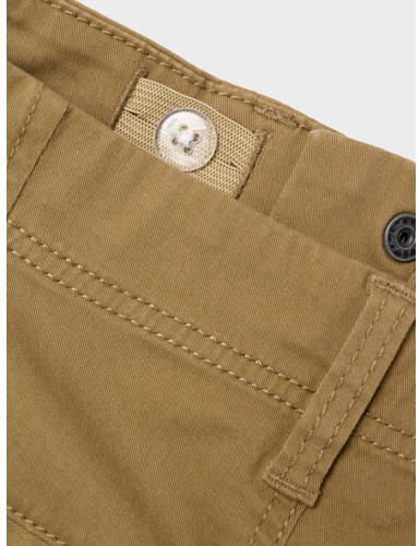Name it KIDS regular fit cargo bermuda NKMRYAN bruin Korte broek Stretchkatoen 116 - Foto 6
