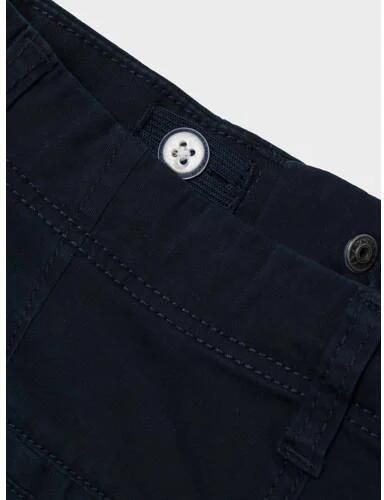 Name it KIDS regular fit cargo bermuda NKMRYAN donkerblauw Korte broek Stretchkatoen 146 - Foto 4
