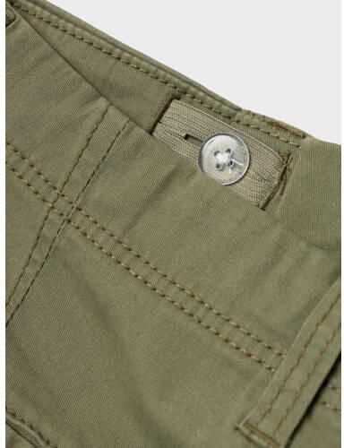 Name it KIDS regular fit cargo bermuda NKMRYAN kaki Korte broek Groen Stretchkatoen 104 - Foto 7