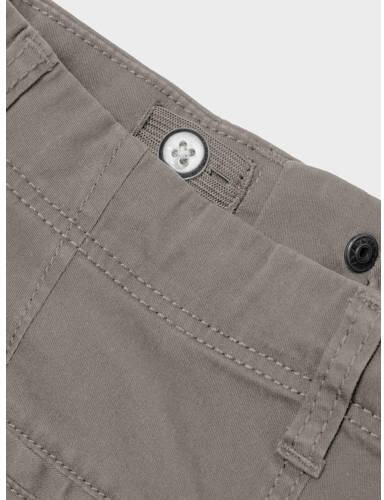 Name it KIDS regular fit cargo short NKMRYAN grijs Korte broek Stretchkatoen 140 - Foto 2